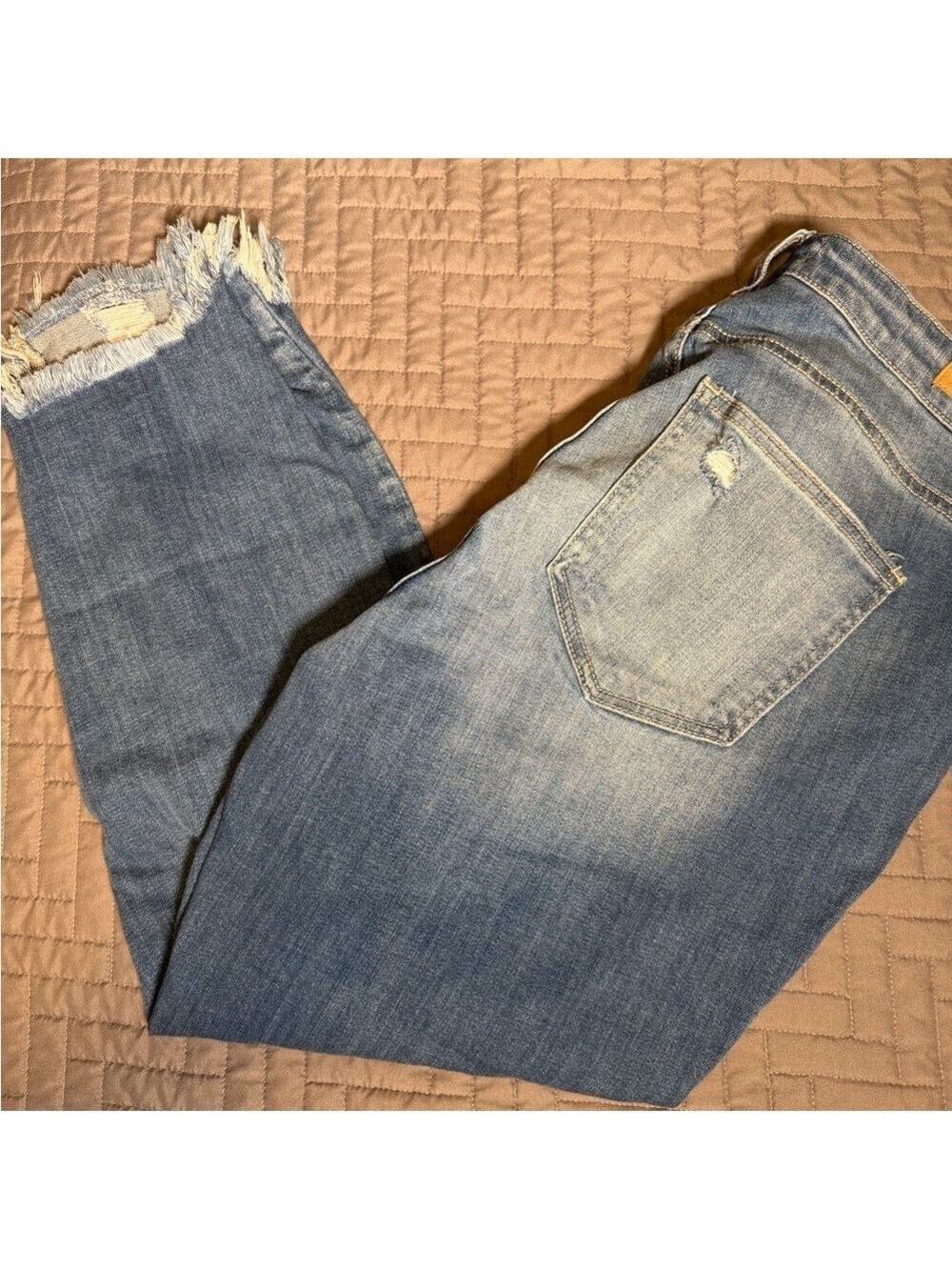Chic Soul Blue Distressed Jeans Women Size 14 - Picture 6 of 6